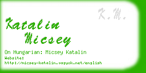 katalin micsey business card